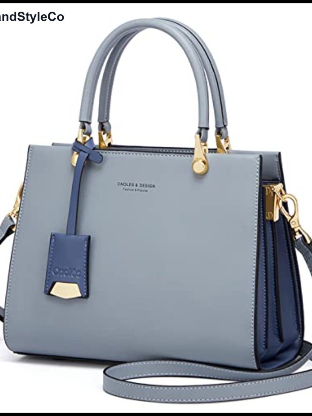 Genuine Leather Satchel Tote Shoulder Bag Waterproof Zip Organizer